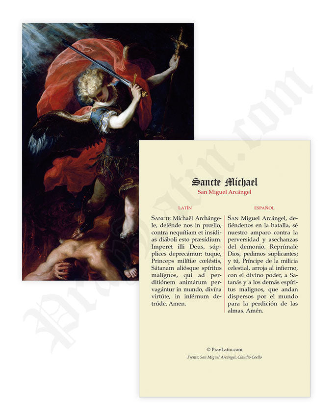 Estampas de Oración en Latín y Español