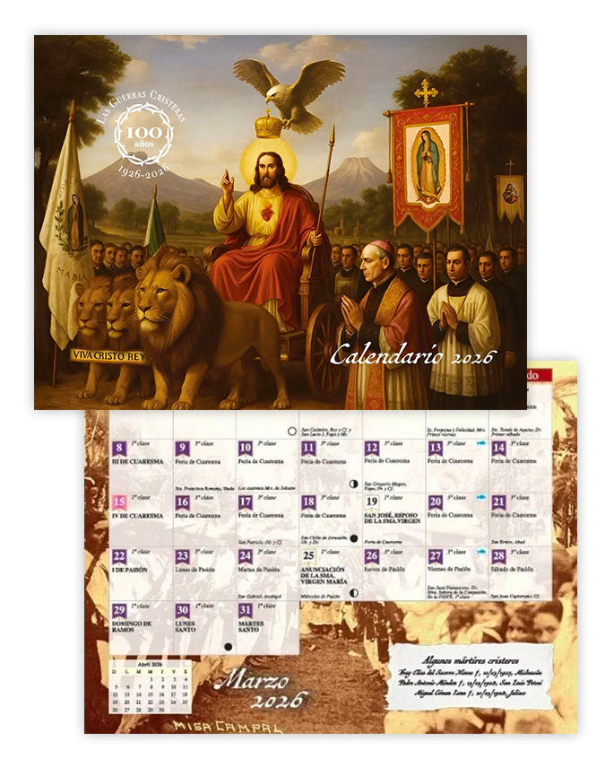 Calendario Litúrgico 2026 - Las Guerras Cristeras