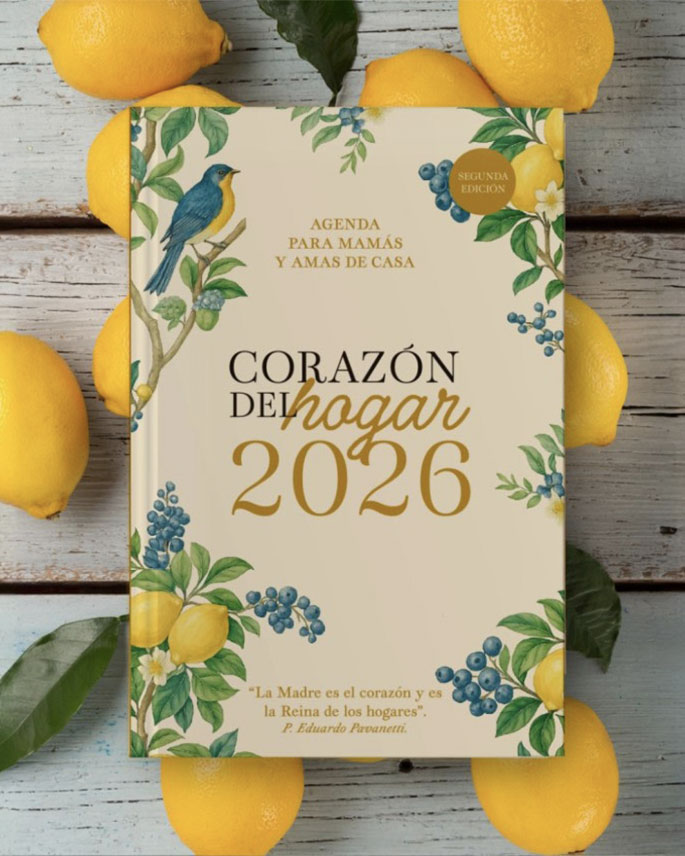 Agenda Corazón del Hogar 2026 - Taller Editorial Isabel de Castilla